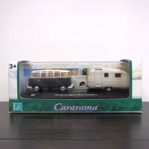【Cararama】VW Bus Sanba(緑/白) 1/72