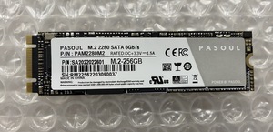 新品】PASOUL SSD256GB SATA M.2 2280 6GB/sに準拠 3D TLC 最大読取り530MB/s 最大書込み400MB