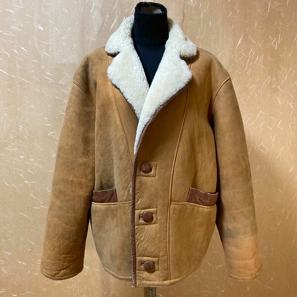 80s USA製 US SHEEPSKIN ランチジャケット ムートン M