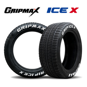 送料無料 グリップマックス スタッドレスタイヤ GRIP MAX GRIP ICE X グリップアイスエックス ホワイトレター 225/55R17 101T XL 【4本】