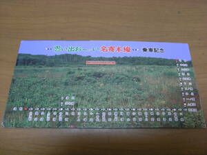 思い出お～い名寄本線　乗車記念　JR北海道旭川支社　1989年