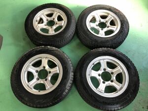 ジムニーに　WEDS 15×6JJ+22 4本セット　スタッドレスタイヤ付き(難有り) 中古