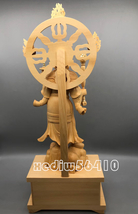 極上品 総檜木材 仏教工芸品　木彫仏像　最高級品　仏師手仕上げ品　毘沙門天立像_画像2