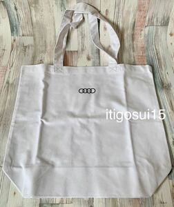 *[ не использовался ] Audi Audi* большая сумка белый эко-сумка * Novelty 