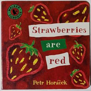色とフルーツのしかけ絵本「Strawberries Are Red」/乳幼児用絵本/ボードブック/英語