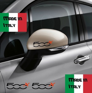 グラフィック デカール ステッカー 車体用 / FIAT フィアット 500X / サイドミラー 500X ロゴ