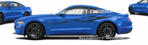 グラフィック デカール ステッカー 車体用 / フォード マスタング GT 05-20 / リア サイド アクセントストライプ