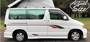 グラフィック デカール ステッカー 車体用 / Mazda Bongo マツダ ボンゴフレンディ / サイド ストライプス 1004（２カラー）