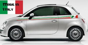 グラフィック デカール 車体用 / FIAT フィアット 500 チンクエチェント / アップ サイド イタリアンフラッグ