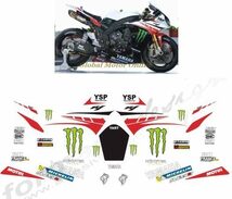 グラフィック デカール ステッカー 車体用 / ヤマハ YZF-R1 / レプリカ モンスターエナジー YRT 2013 SBK_画像1