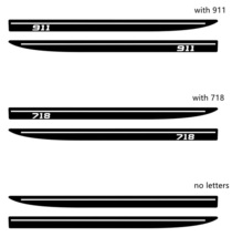 グラフィック デカール 車体用 / ポルシェ 911 カレラ 718 ケイマン / ドア サイド ストライプ レター_画像2