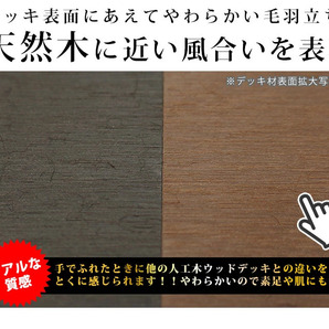 ウッドデッキ DIY 四国化成 ファンデッキHG 人工木 樹脂 2.5間×7尺 ベランダ 調整式束柱H 人工木 樹脂 セット キットの画像2