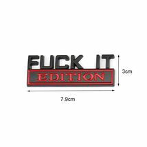 ◆新品◆ FUCK-IT EDITION◆ Fuck it! (くそったれ！ ちくしょう！ やめろ！）/ 自動車 バイク 平面☆ABS ステッカー黑赤_画像2