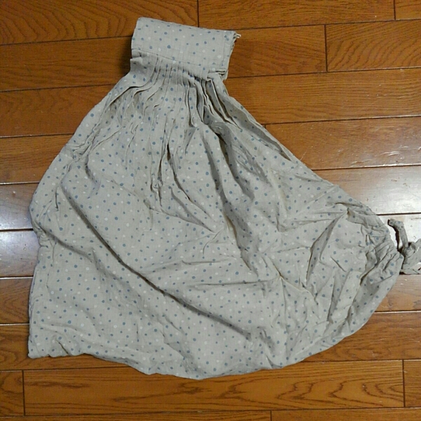 OPPER ラクダック ベビースリング ベルメゾン購入 ベージュ×水色ドット柄 中古 取り扱い説明書付き