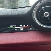 インテリア装飾ステッカー SERIE LIMITATAエンブレム イタリアンカラー Alfa Romeo アルファロメオ 新品送料無料 DIY 内装ドレスアップ_画像1