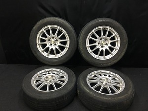 T24 タイヤ ミシュラン PRIMACYLC 215/60R16 4分山 15年46週 16年10週 ホイール GRASS 16インチ 5穴 6.5J ハブ径66ｍｍ 4本 美品 送料無料