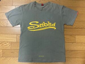  Neighborhood # short sleeves T-shirt # gray × yellow #NEIGHBORHOOD# lady's free size 