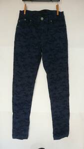  high class brand!Placebo pra si-bo skinny pants bottoms stretch Denim en Boss elegant for women Denim navy blue XS-S size 36 beautiful goods 