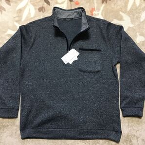 【新品未使用】メンズ ファスナー付長袖シャツ Lサイズ