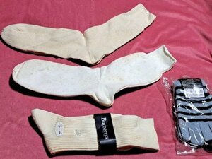  storage goods * there is defect men's socks 3 pair / gloves all 4 point set size 25~27cm/ free white / gray series 