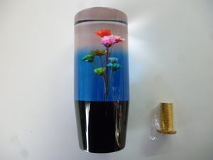  gradation underwater flower shift knob 100mm blue 