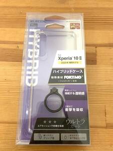 エレコム ELECOM PM-X202HVCR2BK [Xperia 10 II 用 ハイブリッドケース/リング付/フォルティモ/ブラック]