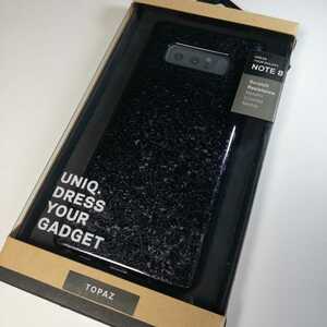 Galaxy Note8 シェル型ケース グリッターデザイン ブラック