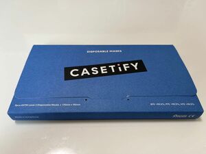 使い捨てマスク　おしゃれ　CASETiFY ケースティファイ　5枚入り（個別包装）青　プチセレブ