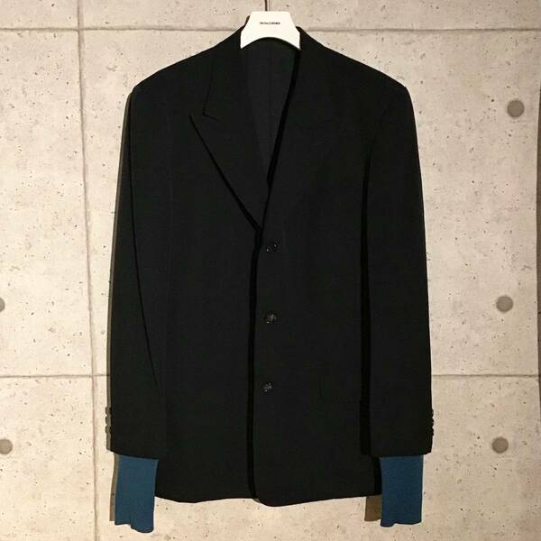 ONtheCORNER ITEM No.1261/COMMEdesGARCONS HOMME コムデギャルソンオム ニット切り替えドッキングジャケット 99aw size:L PLUS プリュス