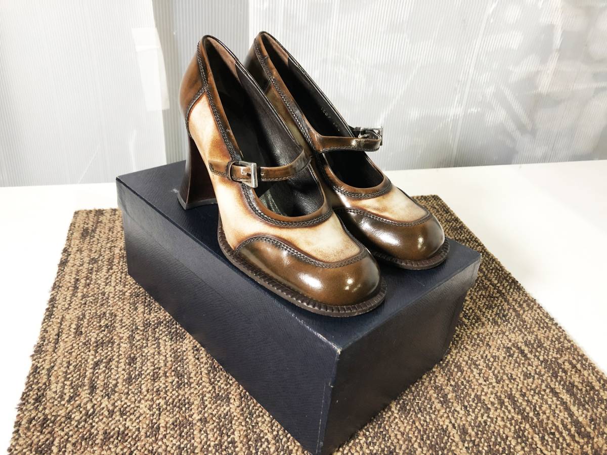 プラダ PRADA レザーシューズ CALZATURE DONNA 美品 eva.gov.co