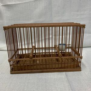  bird . bird cage antique made in Japan bamboo made 26×18×13cm