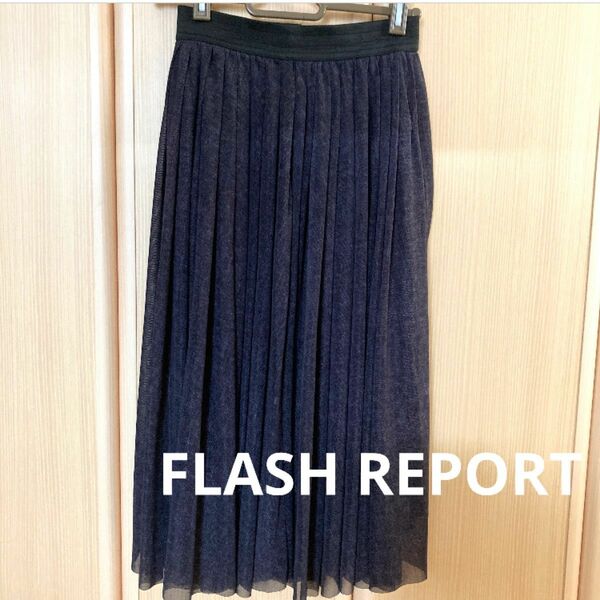 値下げ700→550 FLASH REPORT プリーツスカート 