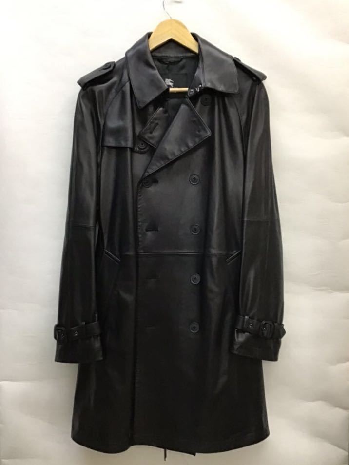 14000円入荷処理 お早め発送 バーバリーロンドン 羊革レザーコート 革