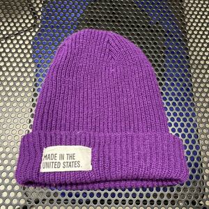 USA製 ユナイテッドアローズ ニット帽 パープル 紫 ニットキャップ ビーニー