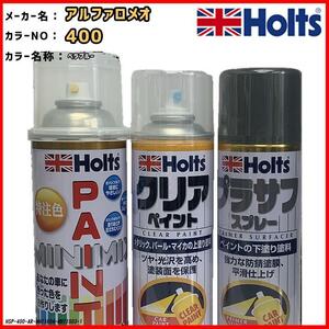 ペイントスプレー アルファロメオ 400 ベラブルー Holts MINIMIX クリアスプレー プラサフ グレースプレー セット