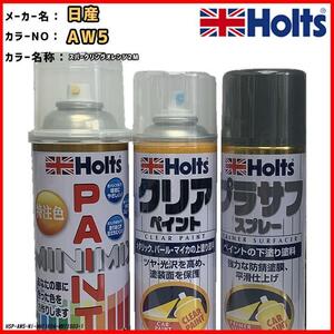 ペイントスプレー 日産 AW5 スパークリングオレンジ2M Holts MINIMIX クリアスプレー プラサフ グレースプレー セット