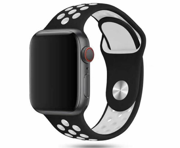 新品未使用 Apple Watch バンド38/40/41mm/対応　　　　アップルウォッチ　ベルト　黒白