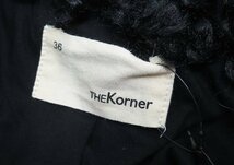 ◇【THE KORNER ザ コーナー】カーリーフェイクファー コート ブラック 36_画像4