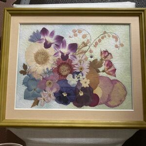 押花アート　 押し花作品　ハンドメイド　壁掛け