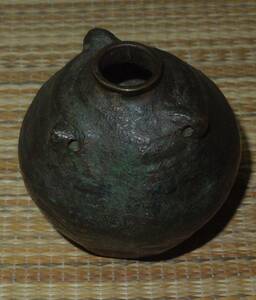 李王家　朝鮮美術工場　小壺 古銅　約285g