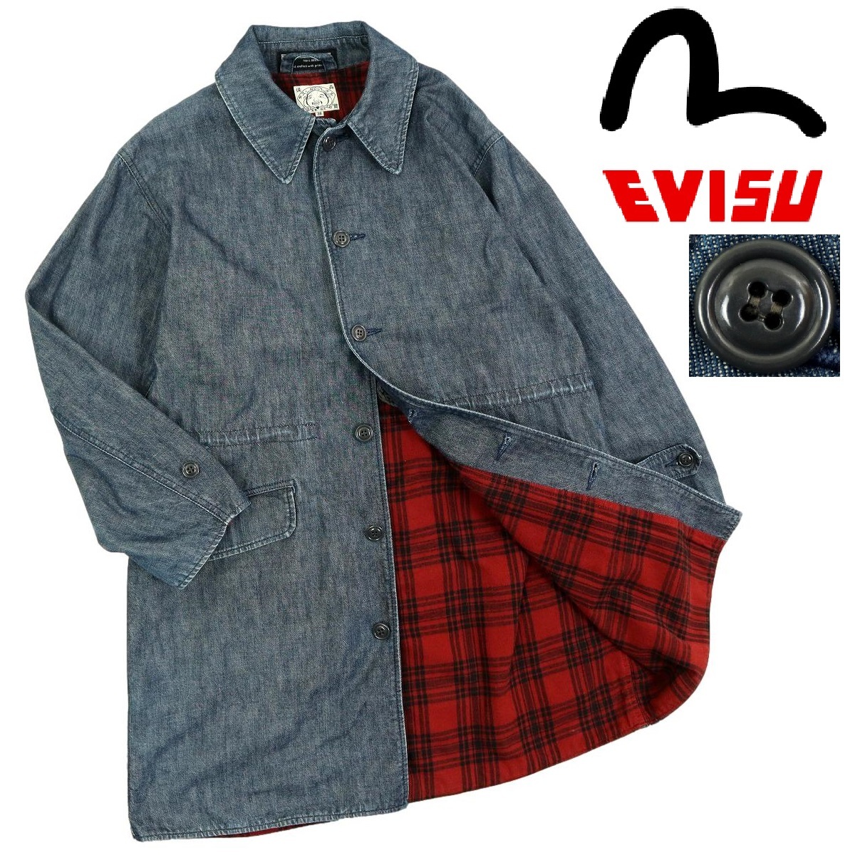 2024年最新】Yahoo!オークション -「evisu デニム コート」の中古品