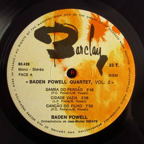 オリジナル / Baden Powell Quartet / バーデンパウエル / Vol. 2 / Barclay / 80 429 / フランス盤の画像3