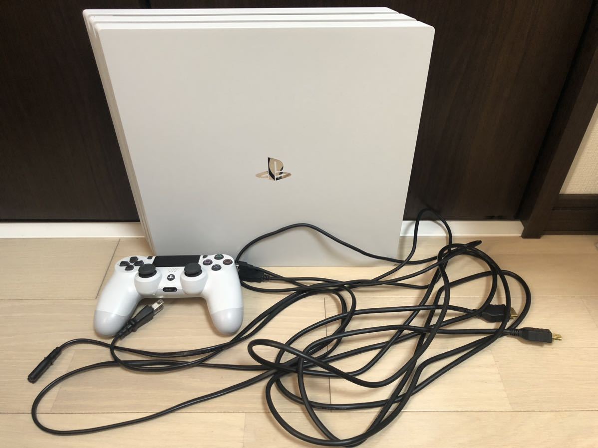 美品】PS4pro ホワイト SSD換装済 純正未使用1tbHDD付き 家庭用ゲーム
