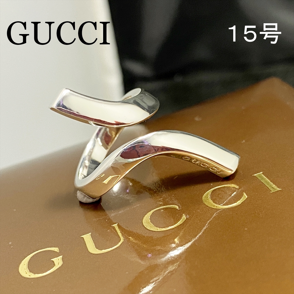 本物 GUCCI パール キャット ダブルフィンガー リング asakusa.sub.jp