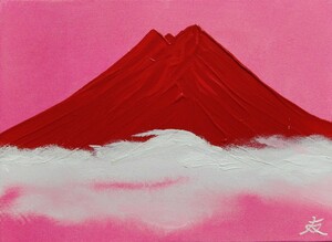 Art hand Auction ≪Komikyo≫TOMOYUKI･Tomoyuki, Red Fuji Spring, oil painting, F4 No.:33, 4cm×24, 3cm, One-of-a-kind oil painting, Brand new high quality oil painting with frame, Hand-signed and guaranteed authenticity, painting, oil painting, Nature, Landscape painting