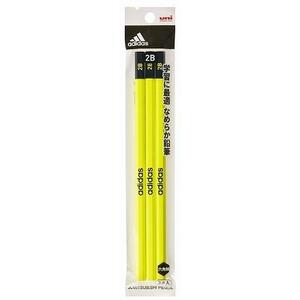 [ prompt decision ]*adidas Adidas pencil (2B)* study optimum smooth pencil hexagon axis | 3 pcs set Mitsubishi pencil //7046 AI06[ black x yellow ]