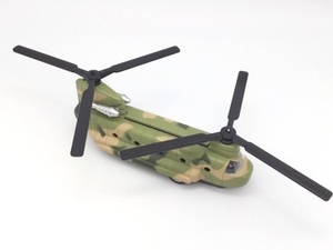 軍用輸送ヘリコプター　CH－47 チヌーク　グリーンカモ　ミニカー　トイプレーン　ボーイング・バートル　アメリカ軍　自衛隊　陸自　空自