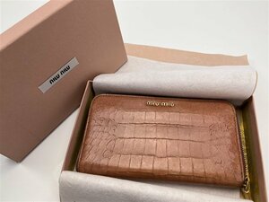 ミュウミュ ウラウンドファスナー 長財布 miumiu