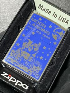 zippo MOON LANDING 前面加工 希少モデル 2018年製 シルバーインナー 2018年製 ケース 保証書付き
