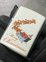 zippo サンタ クリスマス 前面加工 ホワイト 希少モデル 2016年製 シルバーインナー 2016年製 ケース 保証書付き_画像2